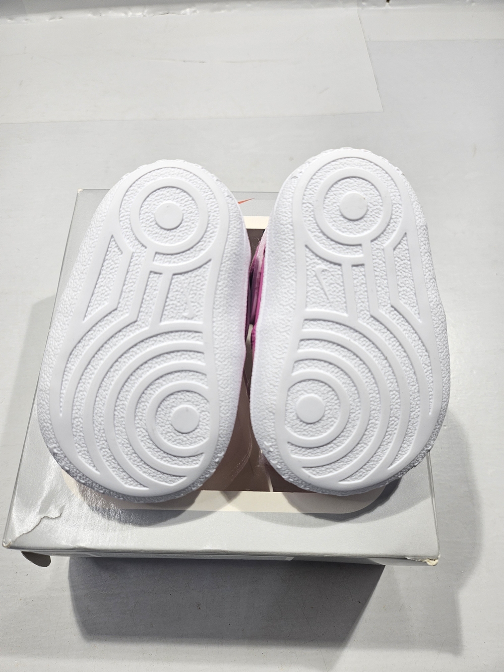 NIKE FORCE 1 CRIB SHOES PLAYFUL PINK/WHITE ROSE INFANT BAVY SIZE 1C - Picture 10 of 11